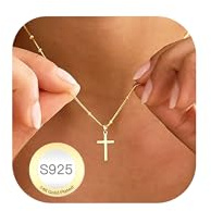 Avotto Kreuz Kette Damen Gold Cross Necklace Women, Gold Kreuz Kette Damen Halskette Jewellry Gifts