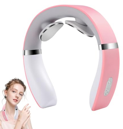 Masajeador De Cuello Con Calor Masajeador Para Cuello Y Espalda | Portátil Recargable Masaje Tejido Profundo 10 Modos Vibratorio Ajustable Estrés Cuidado Facial Hogar Viajes