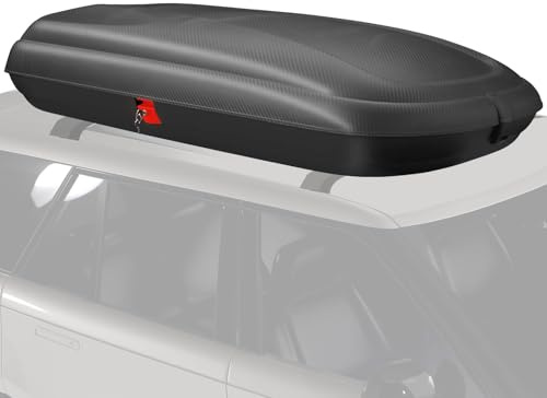 COSTWAY 480L Dachbox Auto, Dachkoffer abschließbar mit Zentralverriegelung, Schlüsseln & Gurten, Gepäckbox wasserdicht, Dachgepäckträger XXL für Autos, Vans, SUVs, Schwarz
