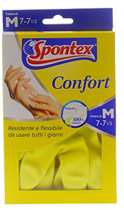 Spontex - Handschuhe Komfort Größe M [6 Paar], 6 Stück