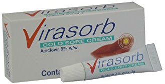 Virasorb Cold Sore Cream, Aciclovir 5%, 2g