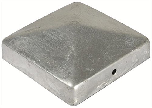 Lot de 10 capuchons de poteau galvanisée capot Pyramide 91 x 91 mm