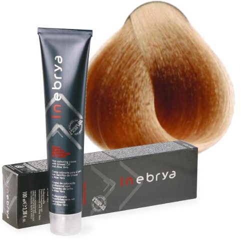 Crema colore permanente per capelli con semi di lino e aloe vera 100ml INEBRYA (- 10.3 biondo platino chiaro dorato)