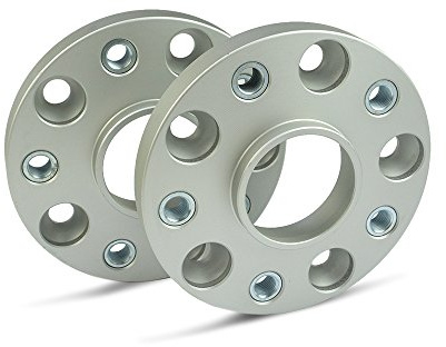SCC Spurverbreiterung 13250BES - Buchse silber eloxiert - LK: 112/5 NLB: 66,6 GEW: M14x1,5 - 20mm - 2 Stück