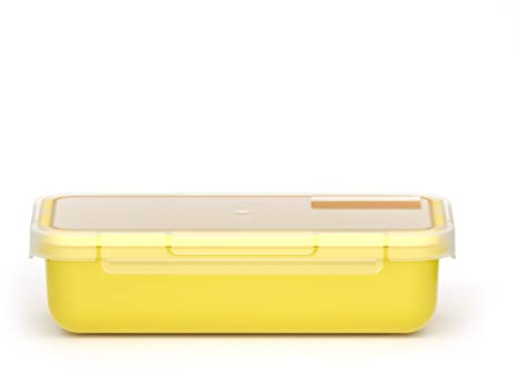 Valira Porta alimentos - Contenedor hermético de 0,5 L hecho en España, color amarillo