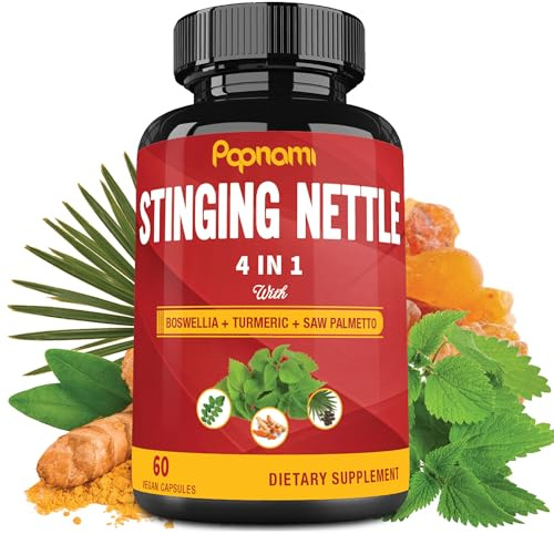 Stinging Nettle Extract Capsules with Boswellia, Turmeric & Saw Palmetto - 2 Month Supply for Joint, Body Management, Skin, Hair & Immunity