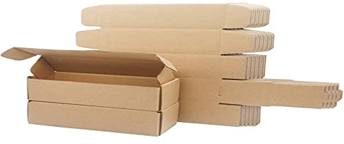 STRBOXONG Brown Cardboard Shipping Boxes (Pack of 10), 30x5.5x5.5cm, Eco-friendly, Recyclable, Ideal for Small Items, Posting, Storing or Gifting