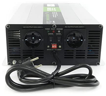 Spannungswandler Wechselrichter USV 12V NPS 1500 Watt mit DIP-Schalter Reiner Sinus UPS Inverter