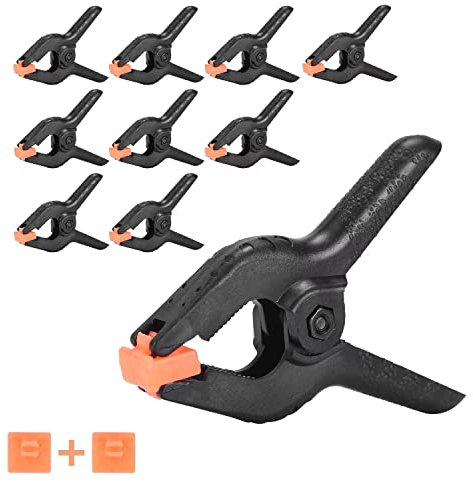 Miorkly 10 × Clamps Heavy Duty Spring Clamps Clamps Set Clamps Small clamp 9.5cm Long Photo Cloth clamp Background Fabric Clip Photo Clip (3 Inch)