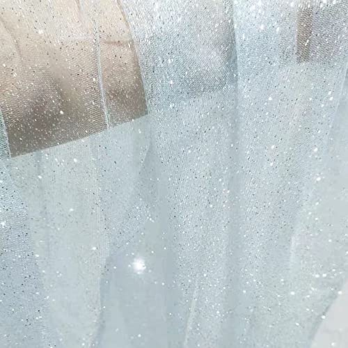 1m*150 cm Sparkly Stoff Fabrics Pailletten Stoffe Tüll Spitze Stoff Netzstoff von The Fabrics Hochzeitszubehör Sparkly Stoff für DIY handgemachte Kleidung Hochzeit Kleid Home Decor