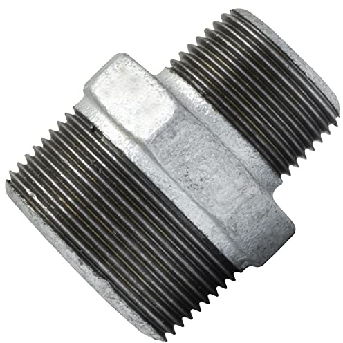 AERZETIX - Riduzione Maschio-Maschio 1 1/2'' x 1'' Zincato - Ghisa - Raccordo Tubo Filettatura Avvitabile - Idraulico Riscaldamento Impianto di Acqua Potabile Manicotto Alimentazione - C65079