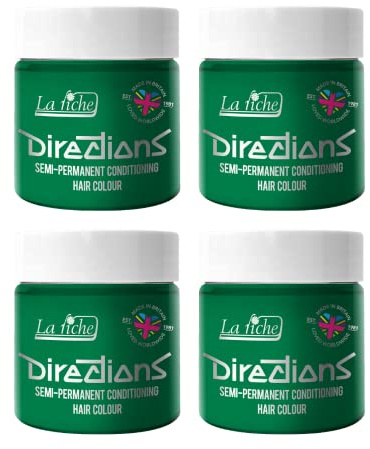 La Riche Directions Semipermanente Haarfarbe 100 ml Dose 4 Packung (Apple Green)