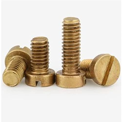 M1.2 M1.4 M1.6 M2 M2.5 M3 M4 M5 M6 M8 Brass Slotted Cheese Head Screw Brass Screw Brass Bolt 4mm M1.4 20pcs