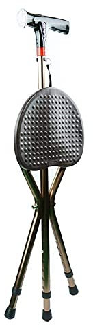 Multifunktionaler Gehstocksitz für ältere Menschen mit LED-Leuchten, Aluminium-Klapphocker mit Skalierbarkeit FAYGZ Warm as Ever