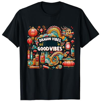 Année des dragons Nouvel An chinois 2024 Dragon Vibes Good T-Shirt