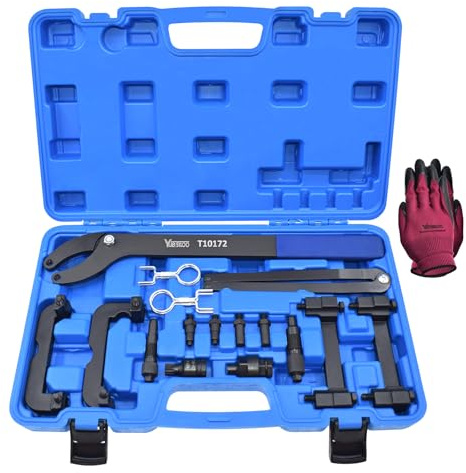 Yuesstloo Engine Camshaft Locking Timing Tool Kit, Compatible with VW Audi 2.0 2.4 2.5 2.8 3.0T 3.2 4.2 5.0 5.2, Touareg Q7 Porsche 3.0T, A4 A6 A6L A8 Q5 Q7 R8, Replace OEM T40133 T40070 T40058 T10172