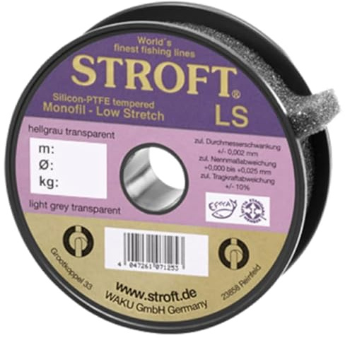 STROFT LS Angelschnur für Angeln, geringe Dehnung, 100 m x 0,20 mm