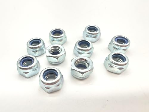 20 Pack of M6 Nyloc Nuts - Self locking with nylon inserts (Nylon Nuts) (M6)