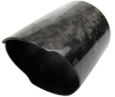 Auspuff Anschluß-Adapter Auto Universal Gerade Geschnittene Geschmiedete Carbon Faser Auspuffblende Abdeckung Auspuffrohr Spitze Fall Auspuffblende Gehäuse Auto Auspuff Endrohr (Color : Glossy 114mm