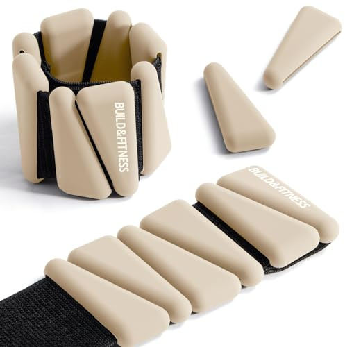 Pesi per polsi e caviglie, fasce regolabili per allenamenti da donna e uomo, set di 2, 1 kg e 2 kg, perfette per jogging, passeggiate, yoga, pilates, aerobica, allenamento della forza