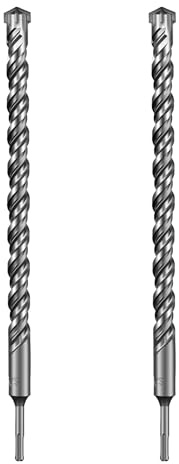 SALI SDS Plus Set de forets 28x460mm 2 pcs. Set de forets à marteau Foret à béton avec 4 pointes en métal dur Perçage précis & ; rapide dans le béton Accessoires marteau perforateur Foret