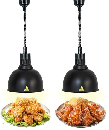 VFDZ Professionale Lampade Riscaldanti Cucina, Altezza Regolabile (D, 2pcs) | Commerciale Lampade Scaldavivande, Lampada Riscaldante per Alimenti per Mantenere il Cibo Caldo, Lampadina da 250W