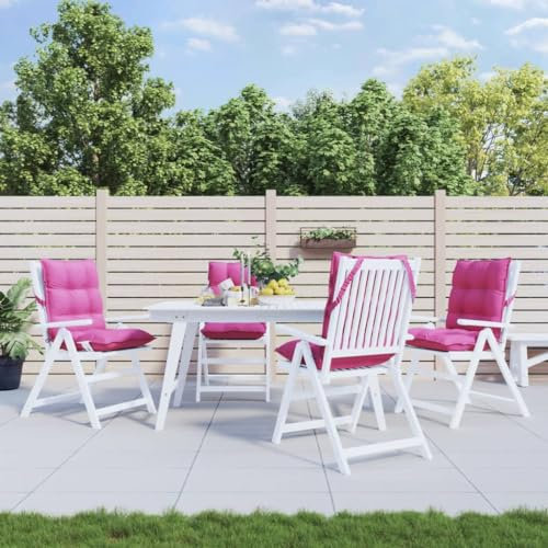 CIADAZ Niedriglehner-Auflagen 4 STK. Rosa Oxford-Gewebe, Liegenauflage, Auflage Gartenliege, Sitzkissen Gartenmöbel, Bankauflage, Stuhlauflage Für Hochlehner, Sitzauflagen - 377732