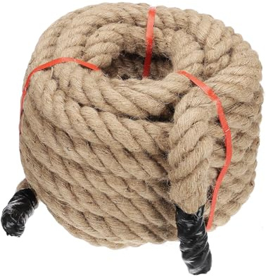PATIKIL 1-1/2 x 50 Ft Verdrehtes Manila Seil Jute Seil Natürliches Dickes Jute Seil Schnur Sackleinen Seil Für Docks Geländer Bündeln Basteln Tauziehen Dekorieren