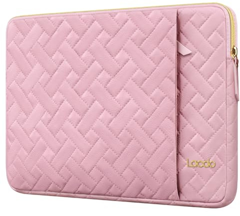 Lacdo Funda Protectora Portátiles para 13 New MacBook Air M4 A3240 2025/M3 A3113/M2 A2681/M1 A2337, 13 MacBook Pro M2/M1 A2338 A2251 A2289, 13 iPad Pro M5/iPad Air M3 Borsa Computer Bag, Rosa