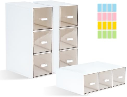 3PCS Teebeutel Organizer, Teebeutel Aufbewahrung mit 3 Schubladen | Stapelbare Kunststoff Teebeutelhalter, Deckel Teebeutelbox Teebox für Küche, Café Büro (3PCS)