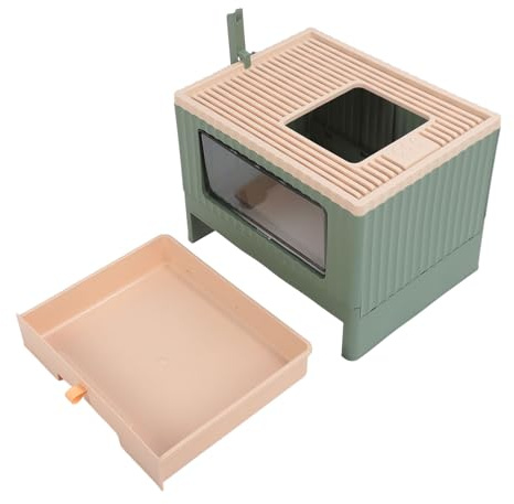 Caja de para Gatos con Entrada Superior, Tipo Cajón Cerrado, Estructura Estable, Gran Capacidad, Diseño Anti-Salpicaduras, Fácil Limpieza