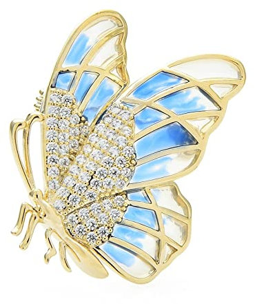 QQYDZSW Brosche Pin Corsage Art Deco Frauen Broschen Schmetterling Broschen for Frauen Unisex Schmetterling Insekt Party Büro Brosche Pins