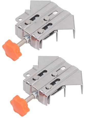 Morsetto ad angolo retto 2Pz Multiuso in acciaio inox Morsetto angolare a 90 gradi Strumento professionale regolabile per il fissaggio di clip d'angolo per progetti di falegnameria