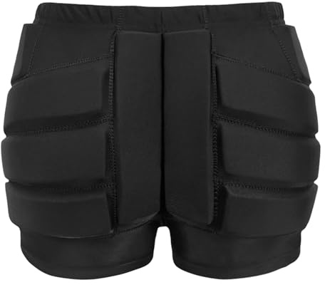Höftbevarande Kraschshorts, Tunna Andas, Avtagbar Mjuk Svampdyna, Dubbel Sidodragkedja, Svart S, M, L, XL, för Isrullskridskoåkning Konståkning, med 3d-skydd för Barn (L)