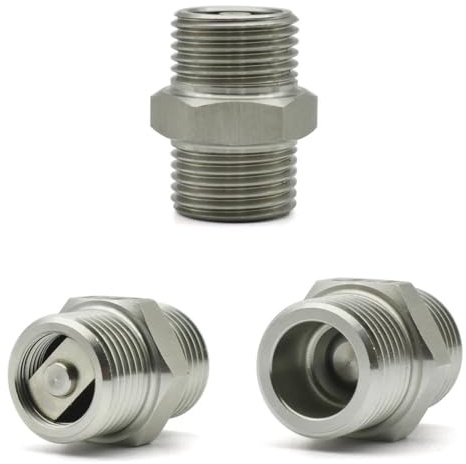 Clapet anti-retour vertical hexagonal à filetage BSP 1/4 3/8 1/2 3/4 1 en acier inoxydable 304(Male to Male,1/8)