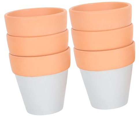 Toyvian 6piezas Maceta De Barro para Plantas De Interior Decorativa para Exterior Maceta De Rábano Verde para Suculentas De Terracota