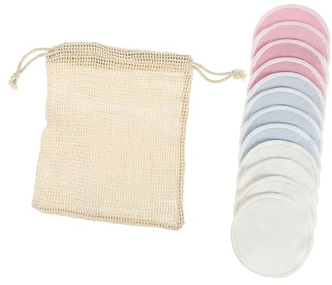 DONFAMDS 13stücke Teiliges Wiederverwendbares Make-up-entferner Doppellagige Bambusfaserpads Gesichtspads Für Sanfte Hautreinigung Für Reisen Und Tägliche Nutzung