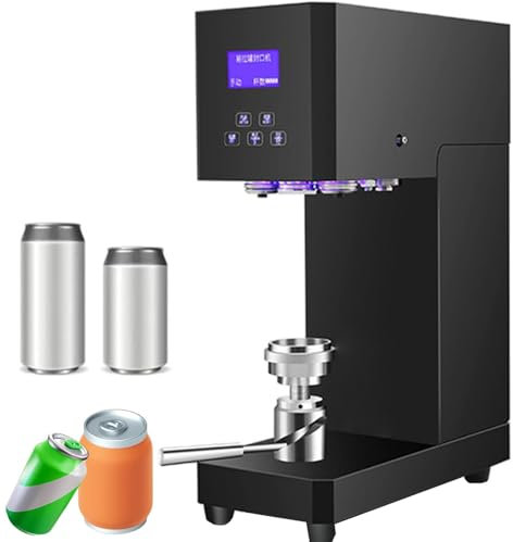 Electric Can Sealer Machine, Automatic Sealing for Tin Cans and Bottles, Height Adjustable for Versatile Use