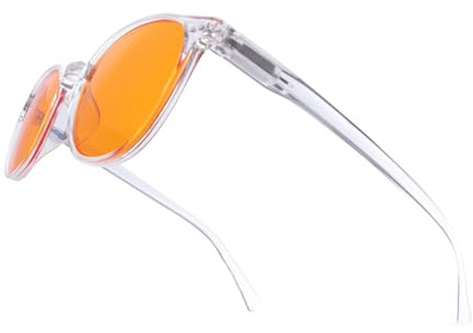 OKH Lässige 99% Professioneller Gaming Blaulichtfilter Brille Damen und Herren Retro Rund für Computerspieler,Anti-Ermüdung Blendschutz UV-Schutz und Augenbelastung