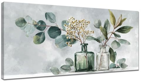 Malen Nach Zahlen XXL Blume 40x80cm, Malen Nach Zahlen Erwachsene Vase, Paint by Numbers mit Pinseln und Acrylfarben, DIY Ölgemälde Set Erwachsene für Zimmer Deko, Geschenke für Frauen/ Männer Y3-1064
