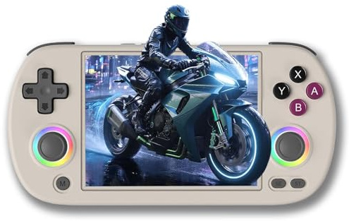 Prede RG40XX H Handheld Game Console, 4.0'' IPS Screen Pre-Installed L-inux 64-bit System Supports 5G WiFi Bluetooth and TV Output Retro Gaming Console-Grey||64G