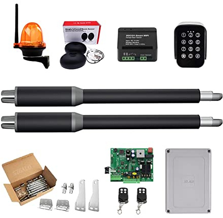 Kit de apertura automática de puerta oscilante para control de acceso a la entrada, motor eléctrico de operador de puerta de 200 kg de doble brazo