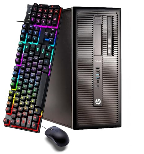 HP ProDesk 600 G1 Mini Tower PC Desktop Computer, Intel Pentium G3250, 8 GB RAM, SSD 128 GB, Bluetooth, tastiera QWERTY, mouse, USB WiFi, Windows 11 Pro (ricondizionato)