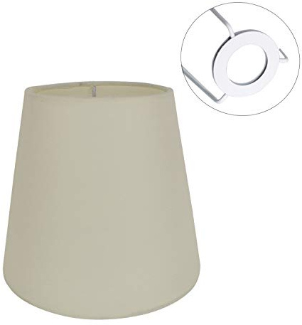 Eastlion 5.5 E14/E27 Tela Pantalla de Lámpara de Araña Pantalla de Lámpara de Mesa Pequeña,Beige