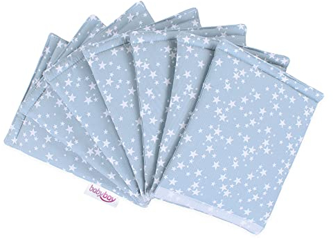 babybay Nestchen Ultrafresh Piqué passend für Modell, azurblau Sterne weiß