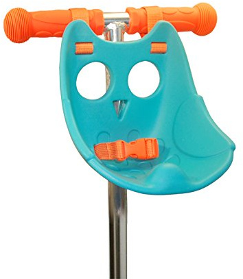 Scootaheadz - Lenkersitz für Puppen, Scooter Sitz für Kuscheltiere, Puppensitz für Kinder Scooter, Fahrräder und Laufräder: Kinder Roller und Fahrrad Zubehör - Eulendesign - Aqua Blau