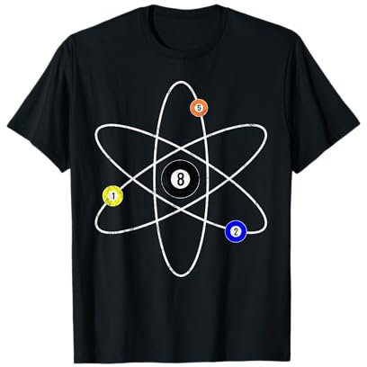 Billard T-Shirt - Atom Symbol Pool Snooker Shirt Geschenk T-Shirt