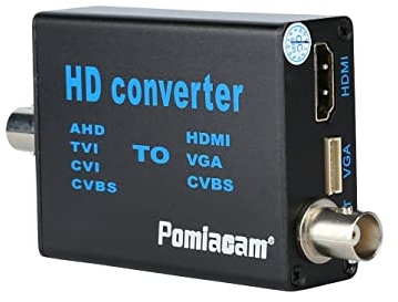 Video-Signalkonverter, 4-in-1 Composite CVBS AHD TVI CVI zu HDMI Video-Konverter Adapter BNC-Kabel zu HDMI VGA BNC (CVBS) für Kamera/DVR/CCTV Sicherheits system