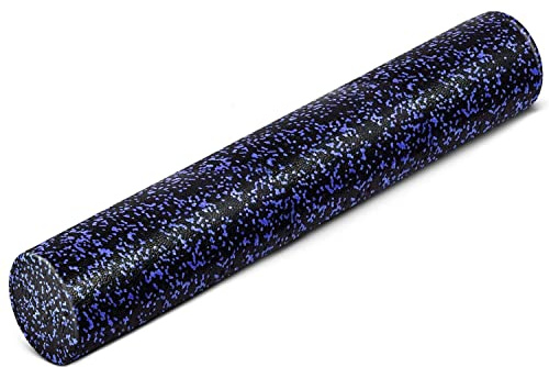 Yes4All High-Density EPP Round Back Roller Foam, Exercise Foam Roller for Yoga, & Pilates, Multiple Sizes and Colours, Blue Speckled - 36 inches