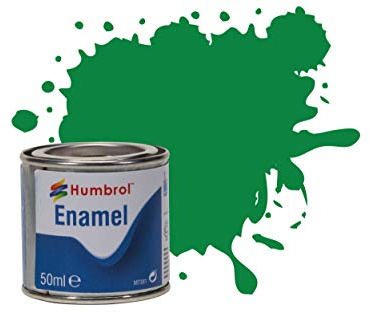 Humbrol Model Paint - AQ0002 No 2 Emerald - Gloss Tinlet No 2 (50ml), Enamel Paints for Models, Plastic, Metal, Wood, Glass, Ceramics and More, Enamel Touch Up Paint - Hobby Paint Tin for Craft Kits